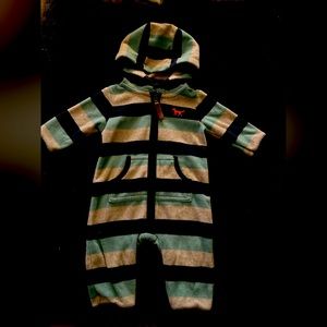 3 Month Carter’s Stripe Long-Sleeve Hooded Zip Up Outfit